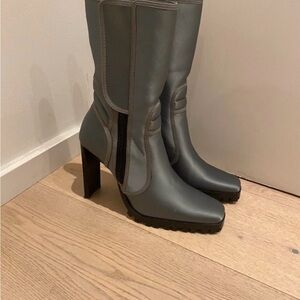 Dolls Kill Gray Heeled Boots